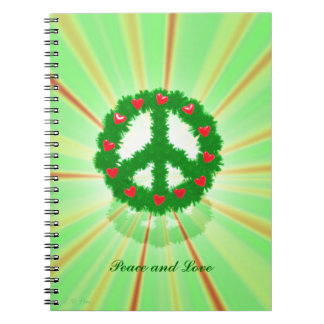 Kerstvrede harten Wreath Notitieboek