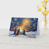 Kerstvrede kerstkaart kaart (Gele Bloem)