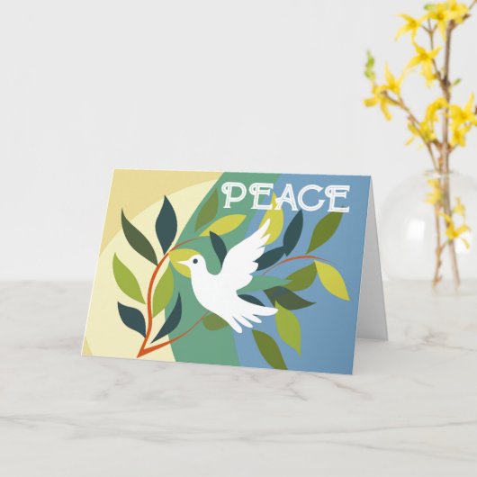 Kerstvrede Kerstmis Kaart (Gele Bloem)