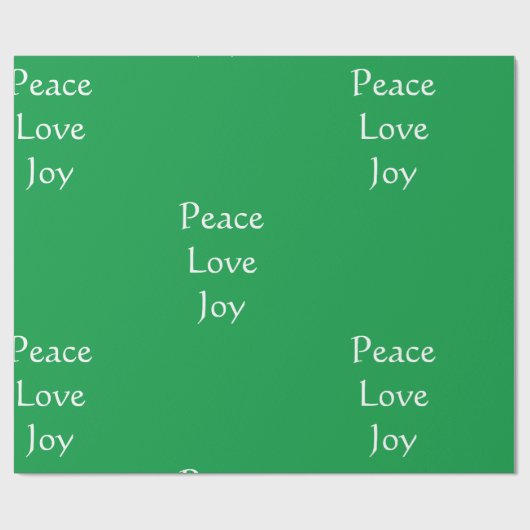 Kerstvrede Liefde groen witte kleur Cadeaupapier (Vlak)
