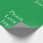 Kerstvrede Liefde groen witte kleur Cadeaupapier (Hoek)