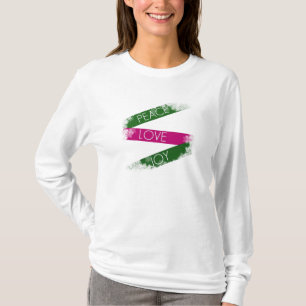 Kerstvrede, liefde, Joy Snowflakes T-shirt