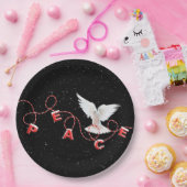 Kerstvrede met hond en snowflakes papieren bordje (Feest)