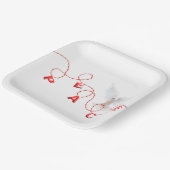 Kerstvrede met Witte Dood Papieren Bordje (Gebogen)