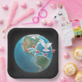 Kerstvrede met witte dove papieren bordje (Feest)