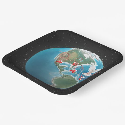 Kerstvrede met witte dove papieren bordje (Gebogen)