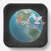 Kerstvrede met witte dove papieren bordje (Voorkant)