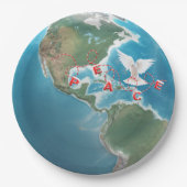 Kerstvrede met witte dove papieren bordje (Voorkant)