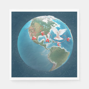 Kerstvrede met witte dove servet