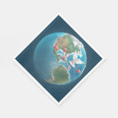 Kerstvrede met witte dove servet (Hoek)