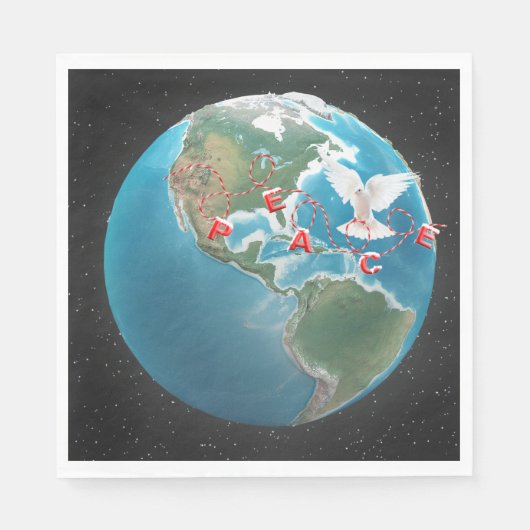 Kerstvrede met witte dove servet (Voorkant)