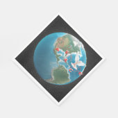 Kerstvrede met witte dove servet (Hoek)