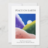 Kerstvrede op aarde Colorful Winter Feestdagenkaart (Voorkant)