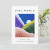 Kerstvrede op aarde Colorful Winter Feestdagenkaart (Staand voorkant)