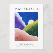 Kerstvrede op aarde Colorful Winter Feestdagenkaart (Voorkant)