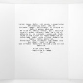 Kerstvrede op aarde Duif Persoonlijk Drieluik Wenskaart (Binnenkant midden)