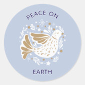Kerstvrede op aarde Duif Sticker (Voorkant)