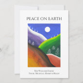 Kerstvrede op aarde Kleurrijke Winter Folk Art Feestdagenkaart (Voorkant)