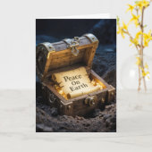 Kerstvrede op aarde Scroll in schatkist Kaart (Gele Bloem)