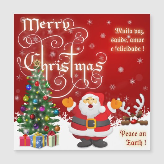 Kerstvrede op aarde Tekst magneetkaart (Voorkant)