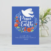 Kerstvrede op aarde Vakantiefotokaart Feestdagenkaart (Staand voorkant)