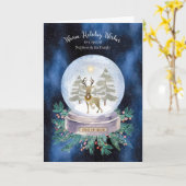 Kerstvrede op aarde voor neef en gezin kaart (Gele Bloem)