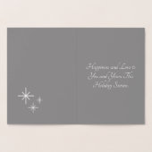 Kerstvrede Silver Snowflakes Folie Kaarten (Binnen)