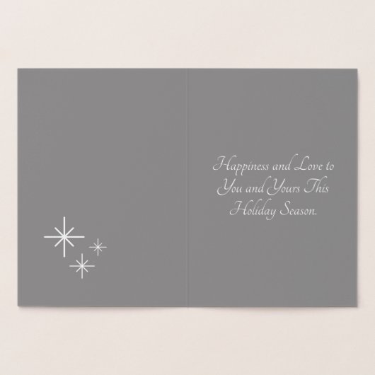 Kerstvrede Silver Snowflakes Folie Kaarten (Binnen)