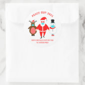 Kerstvrede uit 2021 Santa Face-masker Ronde Sticker (Tas)