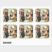 Kerstvrede Vierkante Sticker (Vel)