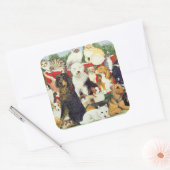 Kerstvrede Vierkante Sticker (Envelop)