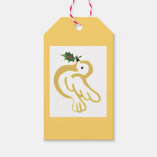 kerstvrededove met heilige cadeaulabel (Voorkant)