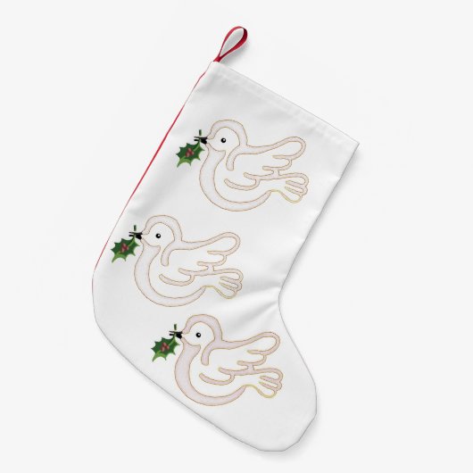 kerstvrededoven kleine kerstsok (Voorkant (Hangend))