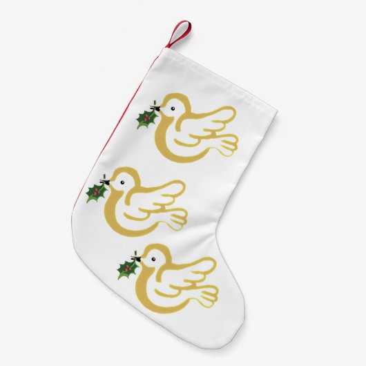 kerstvrededoven kleine kerstsok (Voorkant (Hangend))