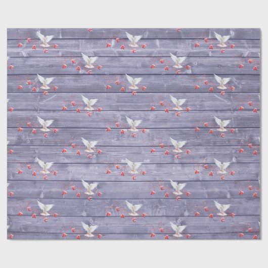 kerstvredesduif cadeaupapier (Vlak)