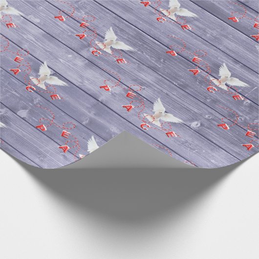 kerstvredesduif cadeaupapier (Hoek)