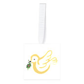 Kerstvredesduif Ornament (Voorkant)