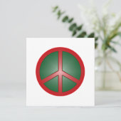 kerstvredesgebaar feestdagenkaart (Staand voorkant)