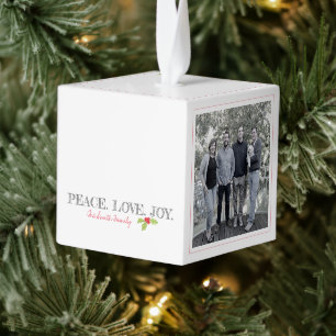 Kerstvredesliefde Joy Holly Familienaam Foto's Decoratie