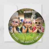 Kerstvredesliefde Joy Whimsy Funny Face Foto Feestdagenkaart (Achterkant)