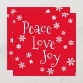 Kerstvredesliefde Joy White Snowflake (Voorkant / Achterkant)