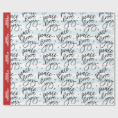 Kerstvredesliefdeskalligrafie Cadeaupapier (Vlak)