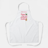 Kerstvreugd vreugdekoekjes quote naam rood schort (Voorkant)