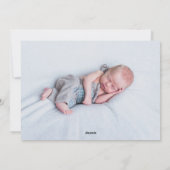 Kerstvreugde 2 Foto Baby Geboorte Feestdagenkaart (Achterkant)