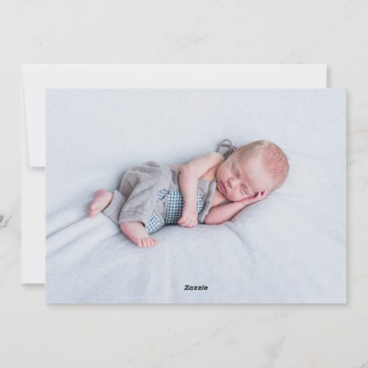 Kerstvreugde 2 Foto Baby Geboorte Feestdagenkaart (Achterkant)