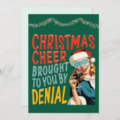 Kerstvreugde Aangeboden Door Ontkenning Feestdagenkaart (Voorkant / Achterkant)