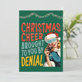 Kerstvreugde Aangeboden Door Ontkenning Feestdagenkaart (Staand voorkant)