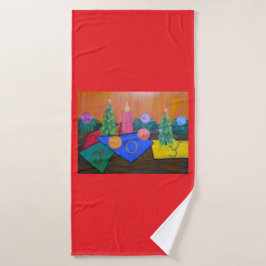 Kerstvreugde badhanddoek