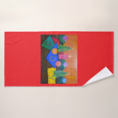 Kerstvreugde badhanddoek (Badhanddoek)