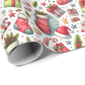 Kerstvreugde Cadeaupapier (Rol Hoek)